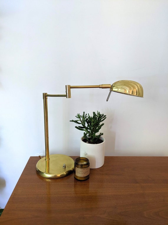 Lamparas De Mesa Vintage Mid Century Seashell Shell Gold Brass