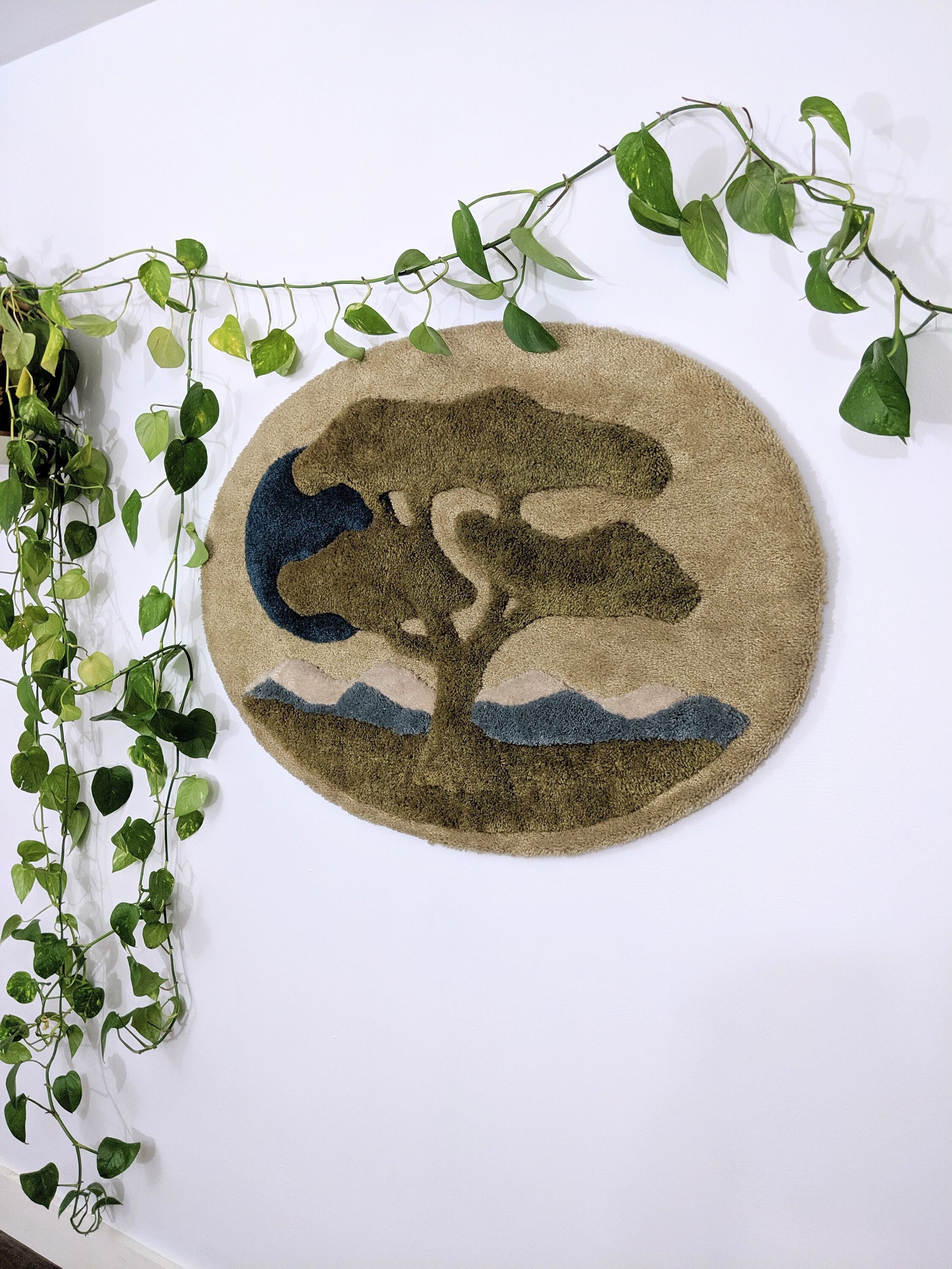 Large Vintage Retro Op Art Sculptured Carpet Wall Decor by Etsy