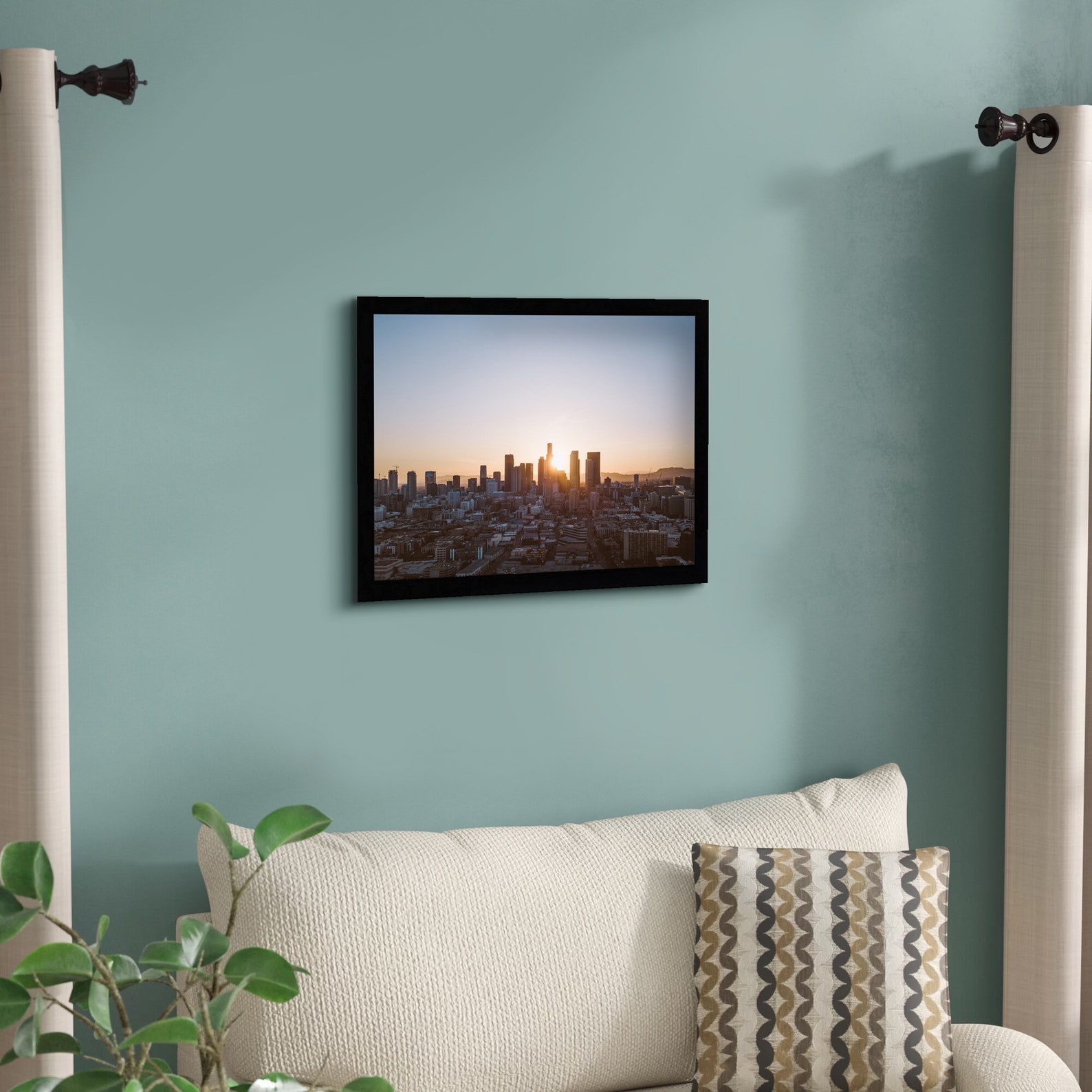 Los Angeles Cityscape Photo With Frame 13x19 Photo Print Size Etsy