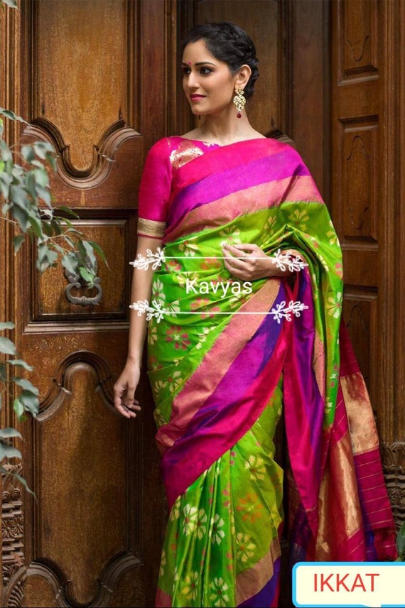 ikkat silk saree