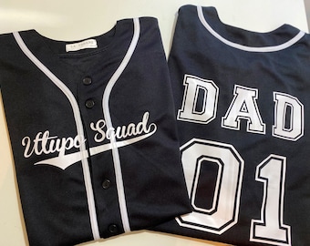 Adult Customized Baseball Jerseys (solid color with outline)