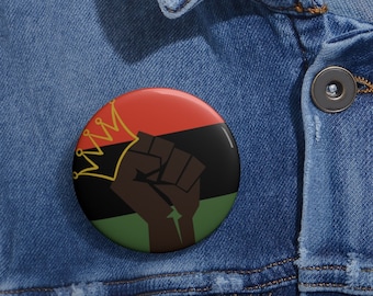 Black Power Pin Buttons- multi