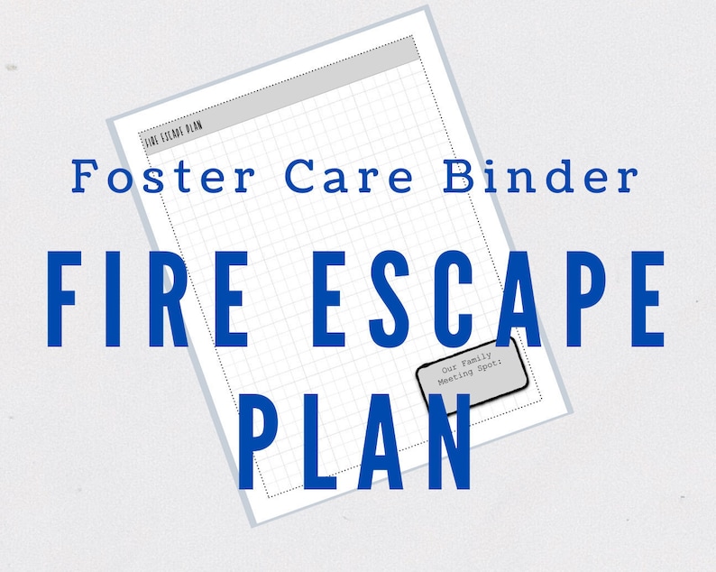 Fire Escape Plan for Foster Care Binder Etsy