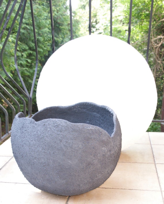 Donica Betonowa Hypertufa Do Ogroduna Taras 40 Cm Etsy