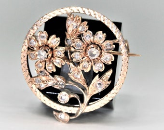 Broche ancienne en diamants Broche vintage