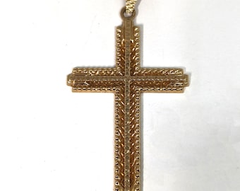 Pendentif croix vintage en or 18 carats