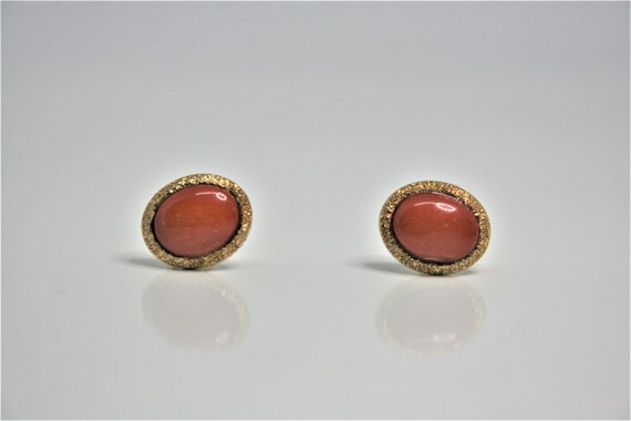 Coral and gold earrings Earrings Earrings In Medit