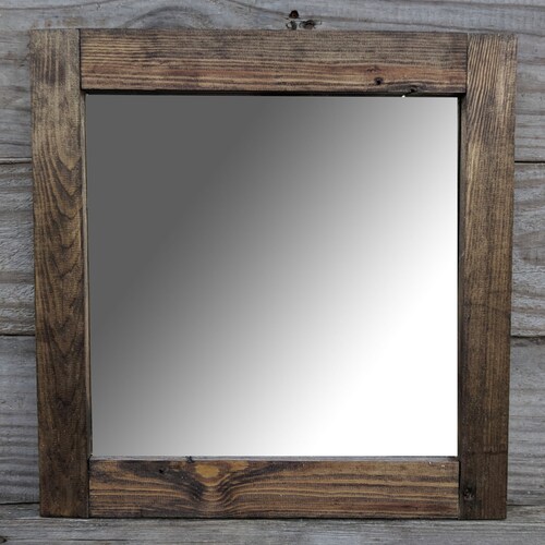 Farmhouse Bathroom Mirror Wooden Mirror Bathroom Decorative Etsy
