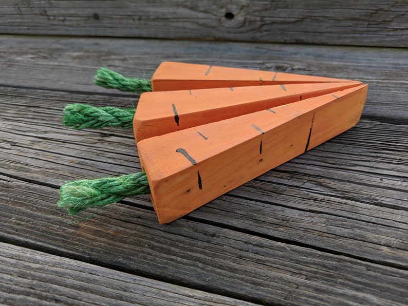 Wooden Carrots Easter Basket Stuffers Filler Easter Wood Etsy Canada