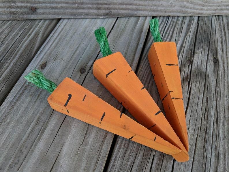 Wooden Carrots Easter Basket Stuffers Filler Easter Wood Etsy Canada