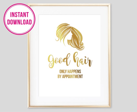 Gutes Haar Haar Zitat Salon Poster Plakat Schonheit Salon Etsy