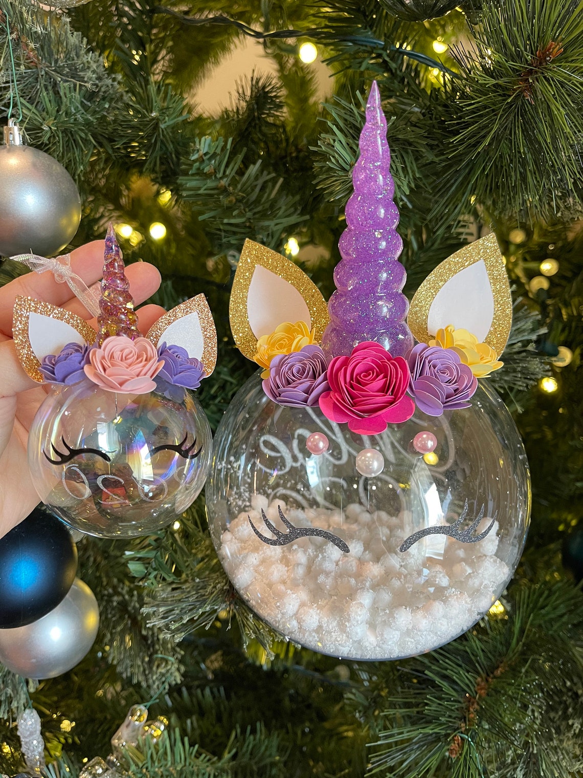 Unicorn Christmas Ornament Unicorn Ornament Unicorn Etsy
