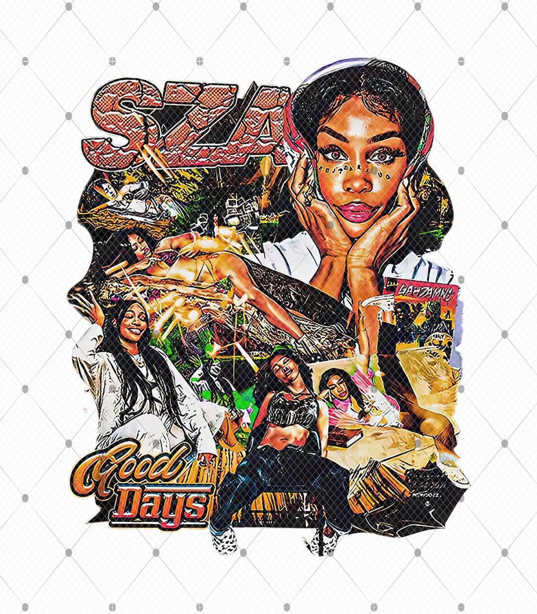 Sza Png, Sza Music Design, Sza Merch Tour Png, Ctrl Sza, Sza Tour 2024