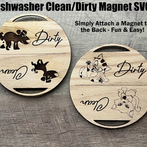 Clean Dirty Dishwasher Magnet 