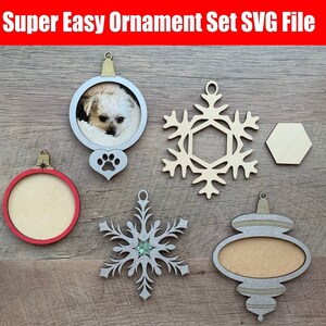 Super Easy Ornament SVG File, Easy Christmas Ornament File, Christmas Ornament Svg, Glowforge Ornament File, Svg Ornament File, Laser File