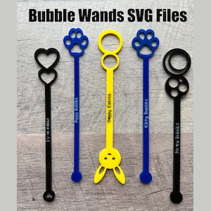 Bubble Wand Set SVG Files, Bubble Wand Digital Files, Easter Basket Svg File, Easter Svg Files, Kids Bubble Wand File, Glowforge Svg Files