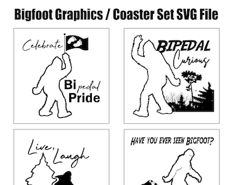 Archivos SVG Bigfoot, Yeti svg, Archivo svg Sasquatch, Bigfoot Svg, Big Foot svg, Archivo láser Bigfoot, Archivo láser Glowforge, Archivo Svg paranormal