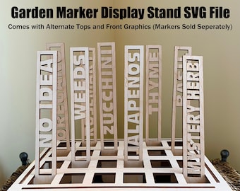 Garden Marker Display Stand SVG File, Garden Marker Display, Garden Stick Stand, Display for Garden Markers, Glowforge SVG File, Garden SVG