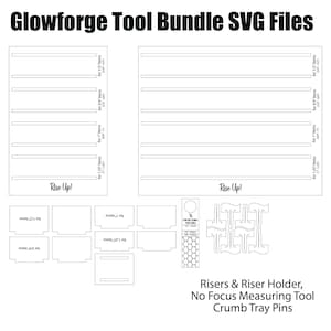 Glowforge Tool Bundle SVG, Laser Engraving Tools, No Focus Measuring Tool SVG, Glowforge SVG Files, Glowforge Crumb Tray Pins svg, svg files