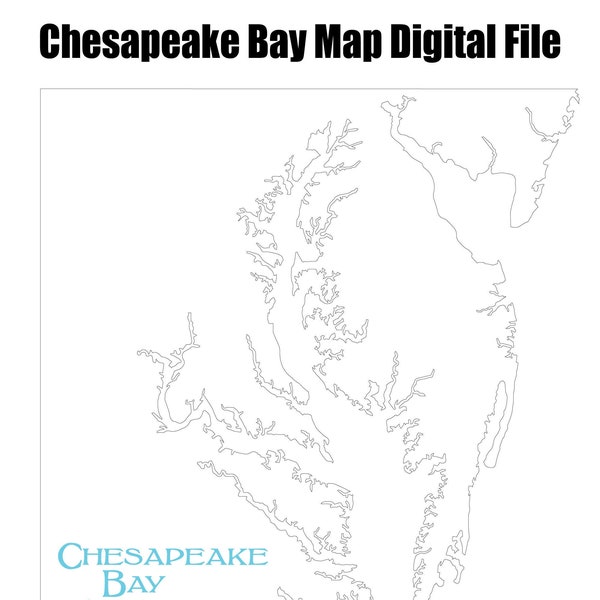 Chesapeake Bay SVG, Laser Engrave, Laser SVG, Glowforge svg file, Laser Engrave SVG, Laser Files, Chesapeake Bay Digital File, Maryland svg