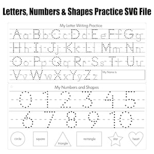 3 Hole Punch Learn to Write Trace Letter Digital File:acrylic Dry Erase  Writing Board-circle Fractions Laser Cut File Digital NOT CRICUT 