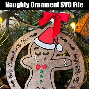 Every Ornament on the Tree Should Be This Well-Hung Christmas Ornament SVG File, Naughty Christmas Ornament Digital File, Naughty Ornament