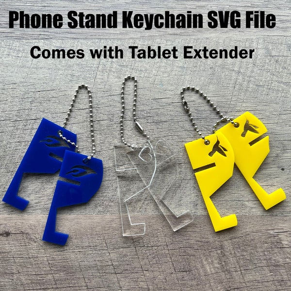 Portable Cell Phone Tablet Stand Keychain SVG File, Cell Phone Stand Svg, Tablet Stand Svg File, Phone Stand Keychain File, Glowforge File