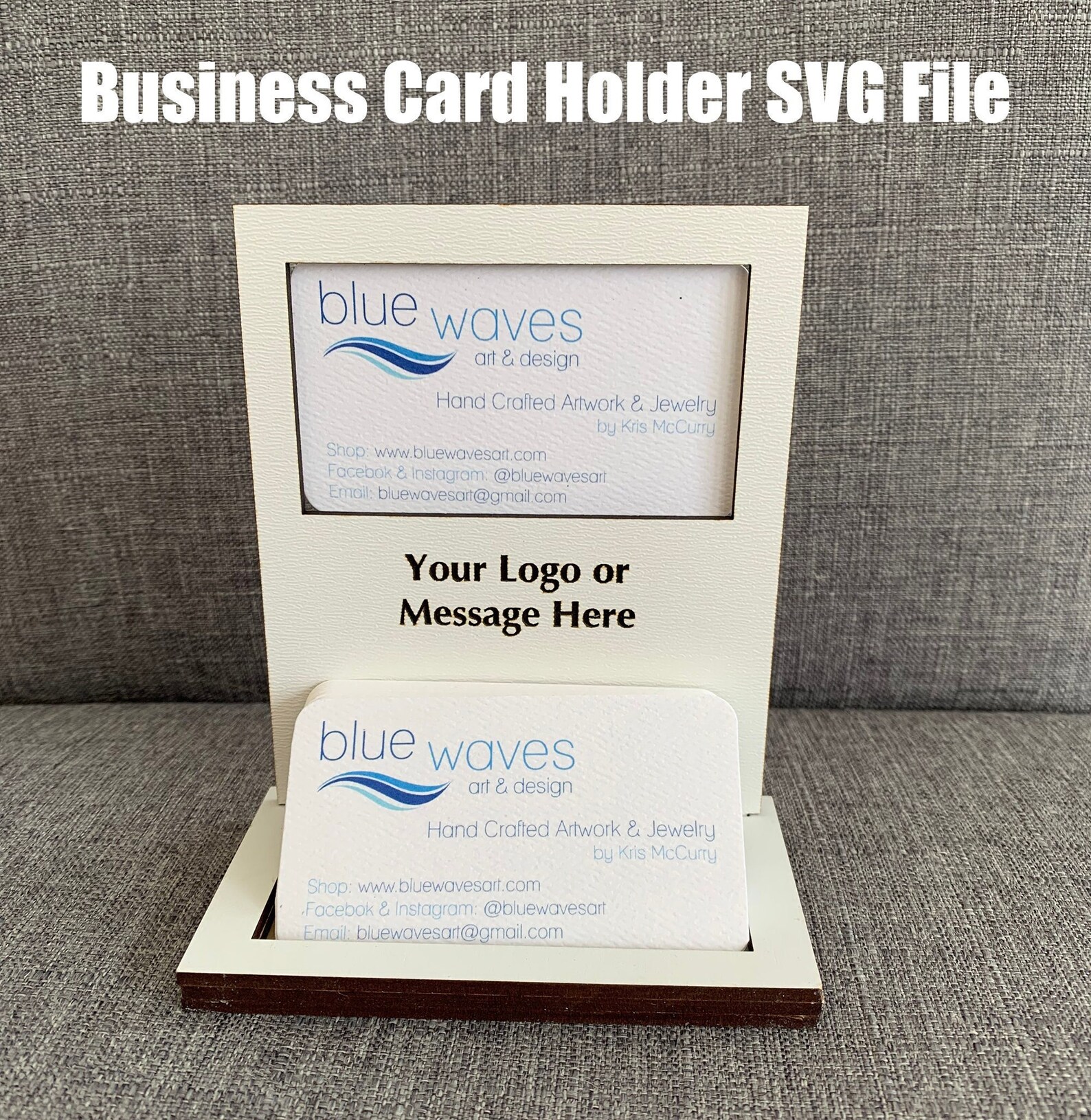 Business Card Holder SVG File Point of Sale Stand Digital Etsy