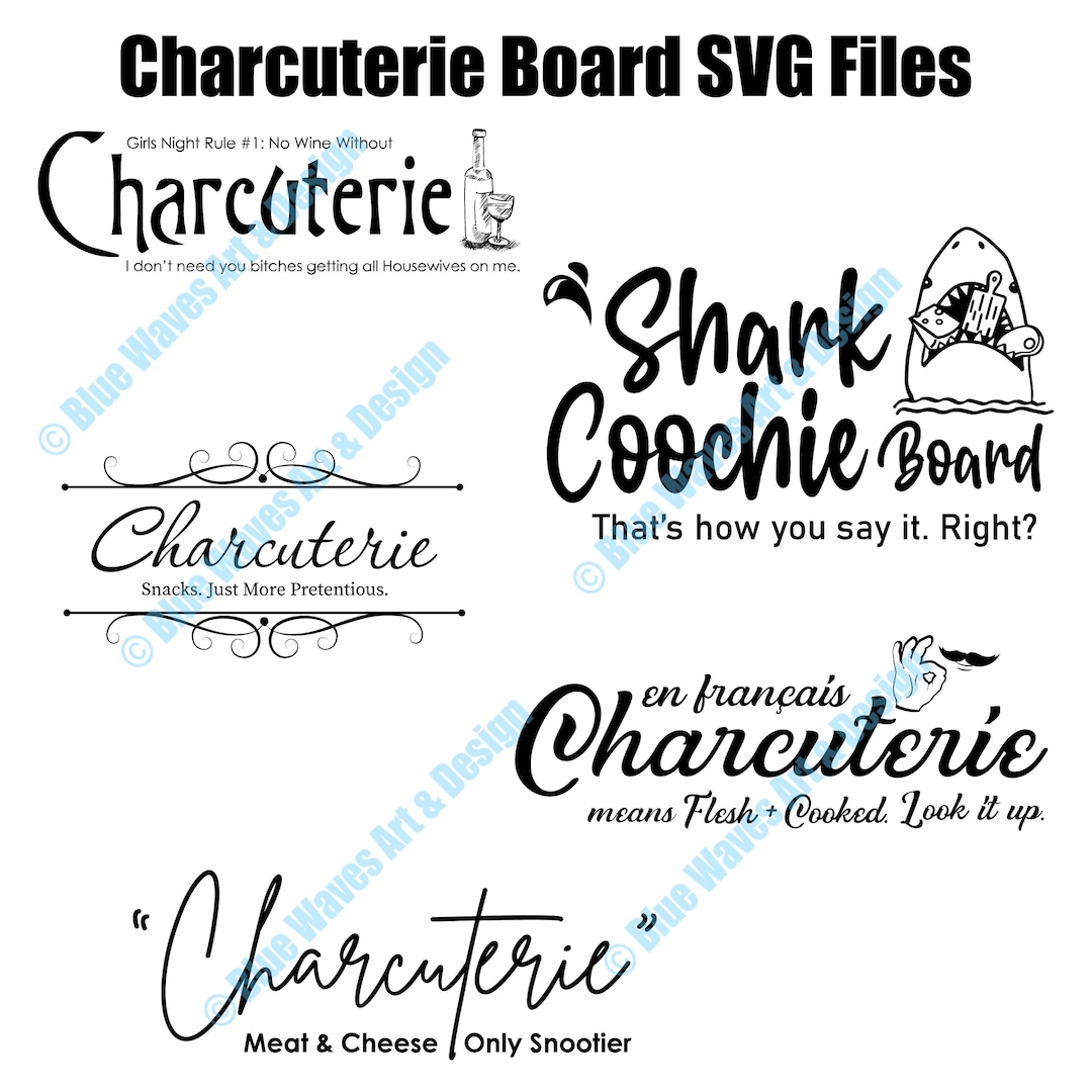 Charcuterie Board SVG File Bundle, Charcuterie Board, Charcuterie