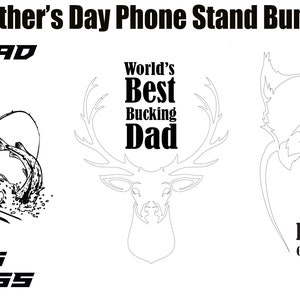 Fathers Day Cell Phone Stand SVG file bundle, Phone Stand Svg file, Fishing Cell Phone Stand svg, Hunting Svg Cell Phone Stand file, Owl svg