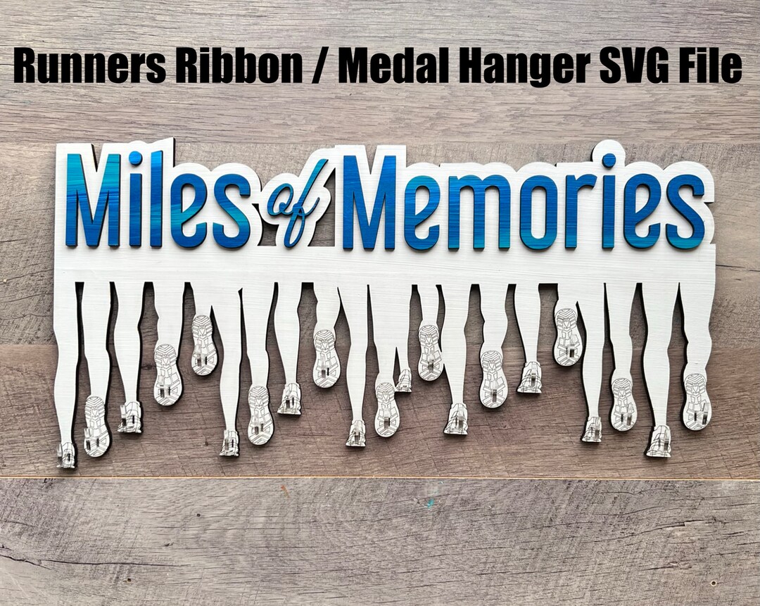 Runners Medal Ribbon Hanger SVG File, Ribbon Award Hanger Svg File ...