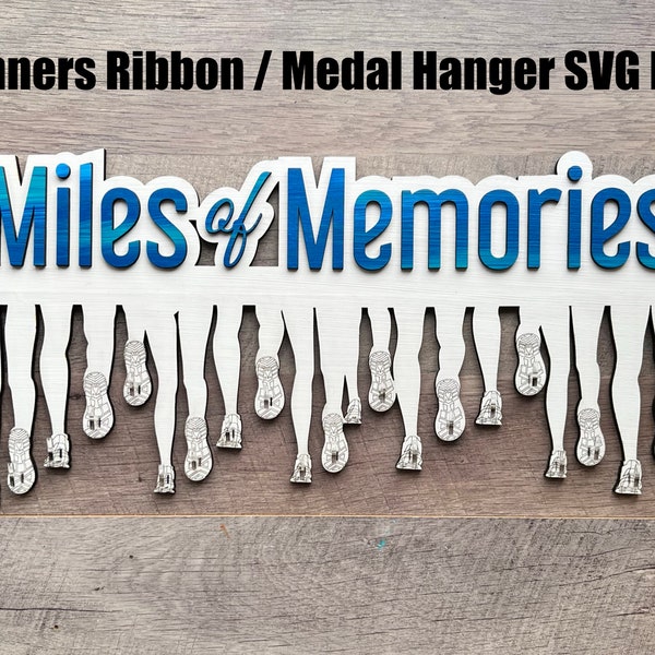 Runners Medal Ribbon Hanger SVG File, Ribbon Award Hanger Svg File, Runners Medal Hanger, Runners Ribbon Hanger File, Glowforge SVG files