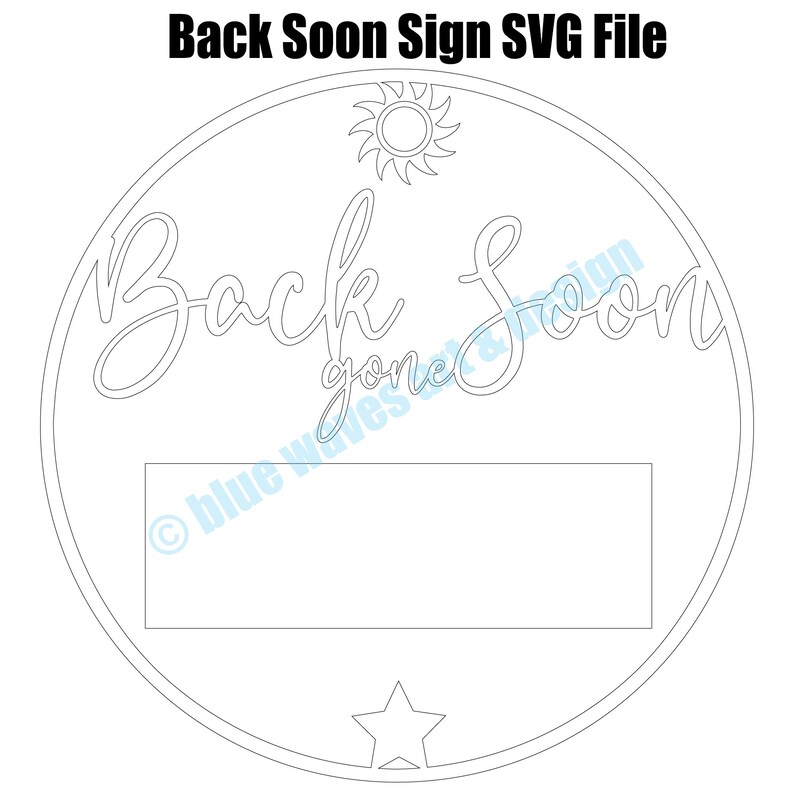 SVG Sign File Laser Engrave File Laser Cut Sign Laser SVG Etsy