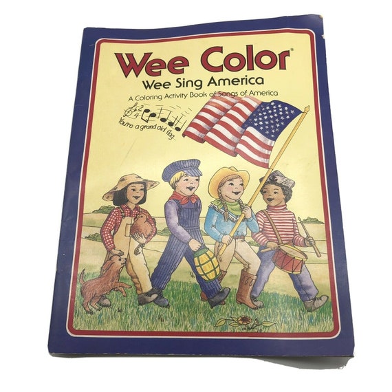 Wee Color: Wee Sing America Coloring & Activity Book 1987 | Etsy