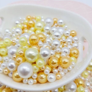 Candy Corn Pearl Acrylic Beads: Multi Size Craft Supplies