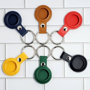 PU Leather Air Tag Keychain Holder: Backpack, Purse Accessory