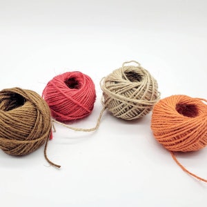 Natural Handspun Assorted Jute Yarn, Twine, Indian Thread Jute Rope for  Crochet Knitting Gift Wrapping Crafting Sampling 