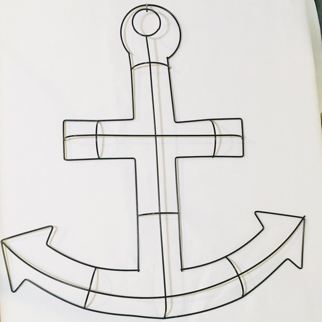 Anchor Wire Wreath Form, Beach Theme, Nautical Theme, Wreath Supplies