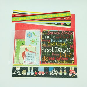 School Theme Paper Kit: Scrapbooking Cardstock Ephemera