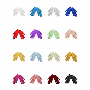 Luxspecialty 9 pouces de longueur de poignet Gants en satin gatsby Flapper