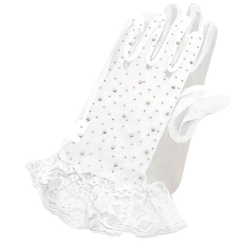 Luxspecialty Race Deco Narrow Mesh Rhinestone Wrist Length Gloves Etsy
