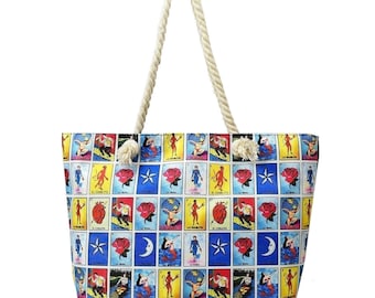 Luxspecialty Loteria Canvas Beach Tote Bag