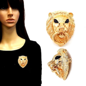 Luxspecialty Big Lion Door Knocker Inspired Brooch
