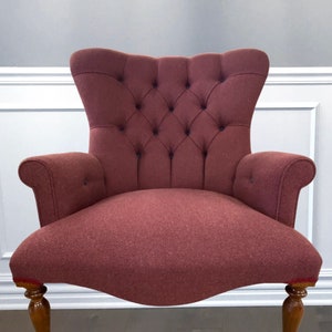 Armchair chair seat in woven carnegie heather plain. Other colours available.