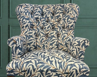 I'M NEW!! Armchair Chair Seat in a William Morris Willow