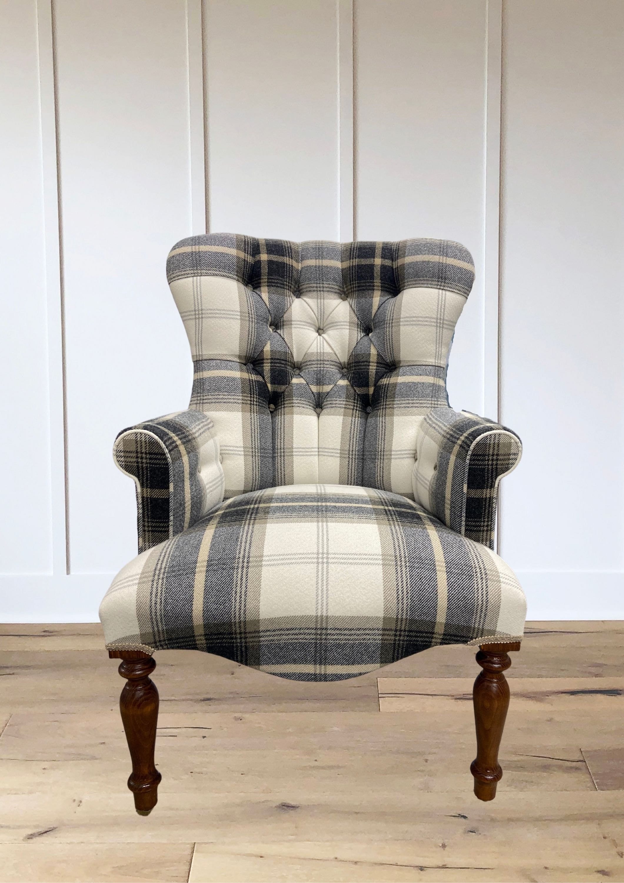 Plaid living sale room chairs