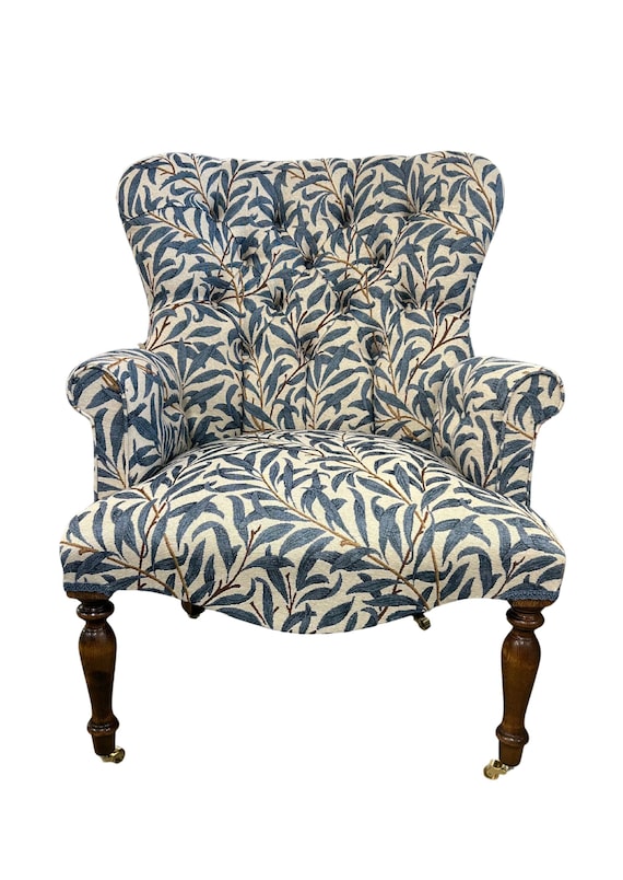 I'M NEW!! Armchair Chair Seat in a William Morris Willow Bough