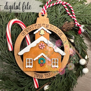 School ornament file | Teacher Christmas gift | Teacher ornament | Gift from students | Teacher appreciation