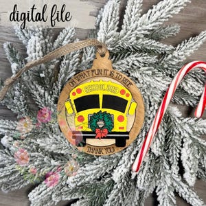 School Bus ornament file | Bus driver Christmas gift | Bus driver ornament | Gift from students | Bus driver appreciation