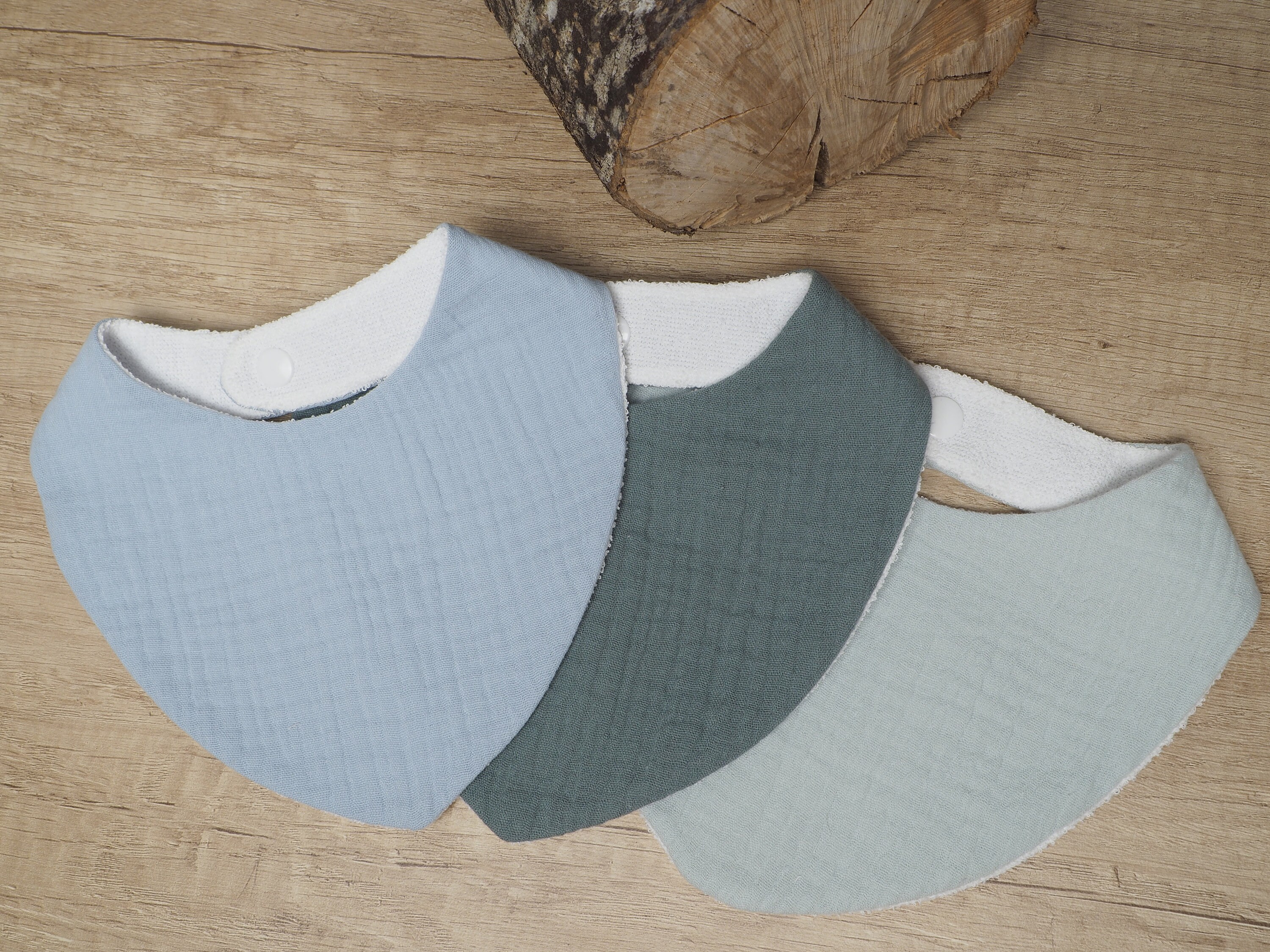 SET OF 3 Muslin Baby Bibs Premium Quality Bib Burp Clothes Etsy UK